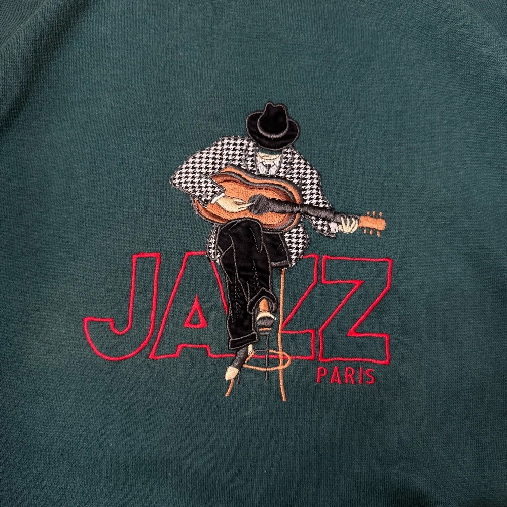 Vintage Jazz Paris Rare Crewneck Sweatshirt SZ Medium 1990s - Picture 2 of 8